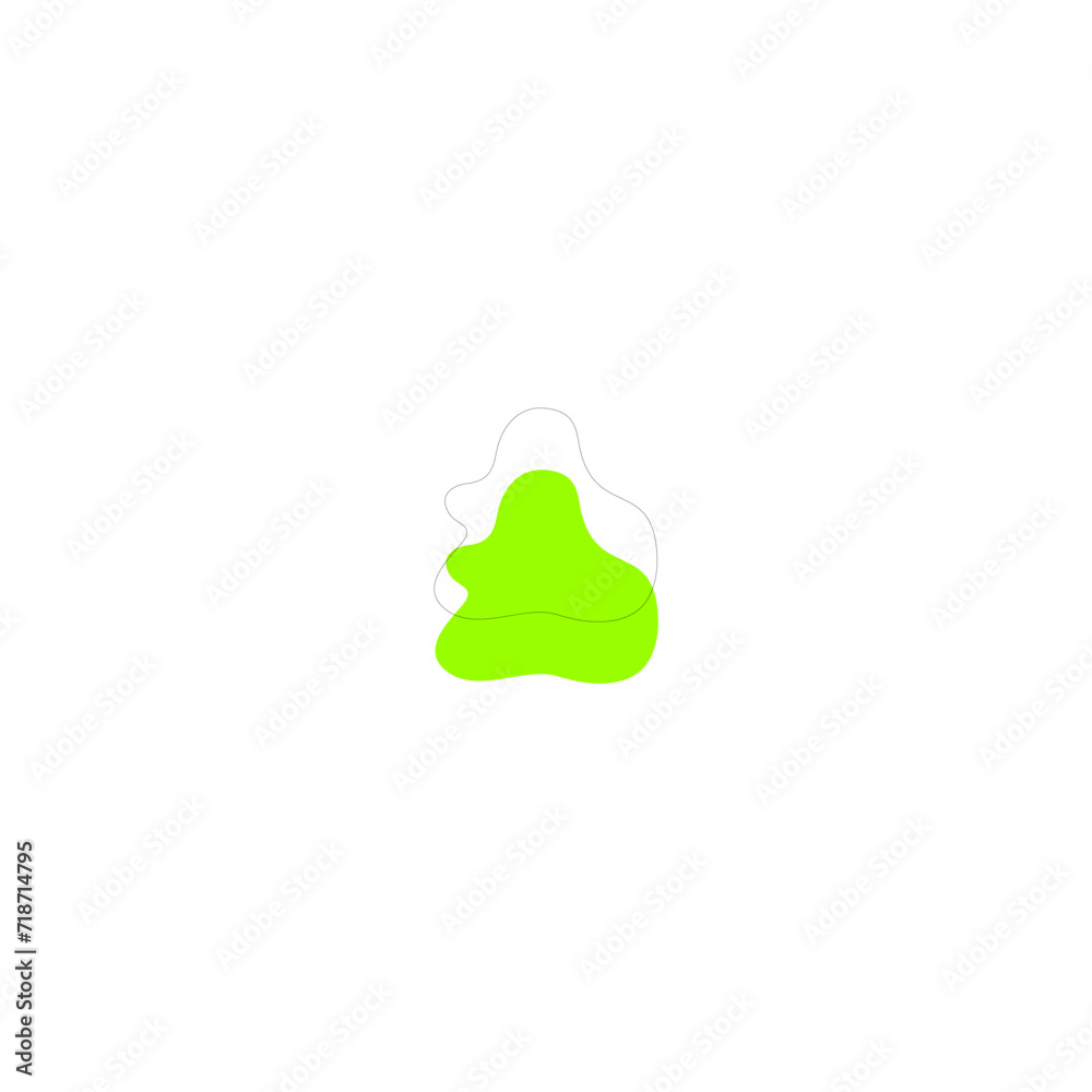Obraz premium blob of green slime with shadow green