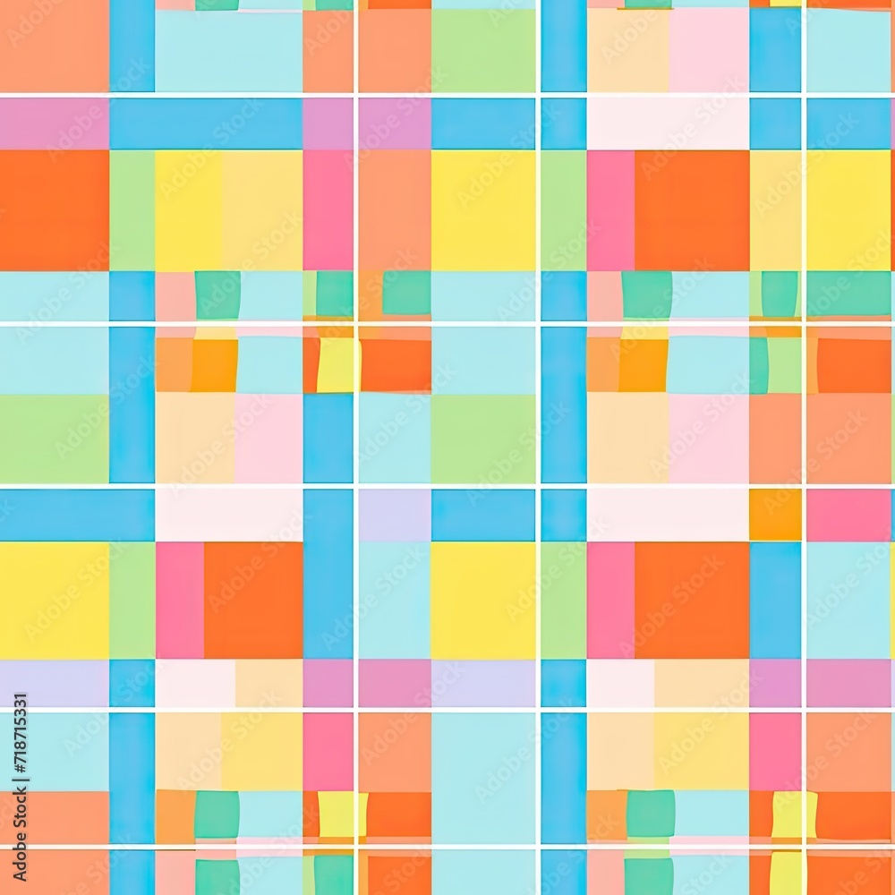 Multicolored Squares and Rectangles Seamless Pattern Multicolored Squares and Rectangles Seamless Pattern