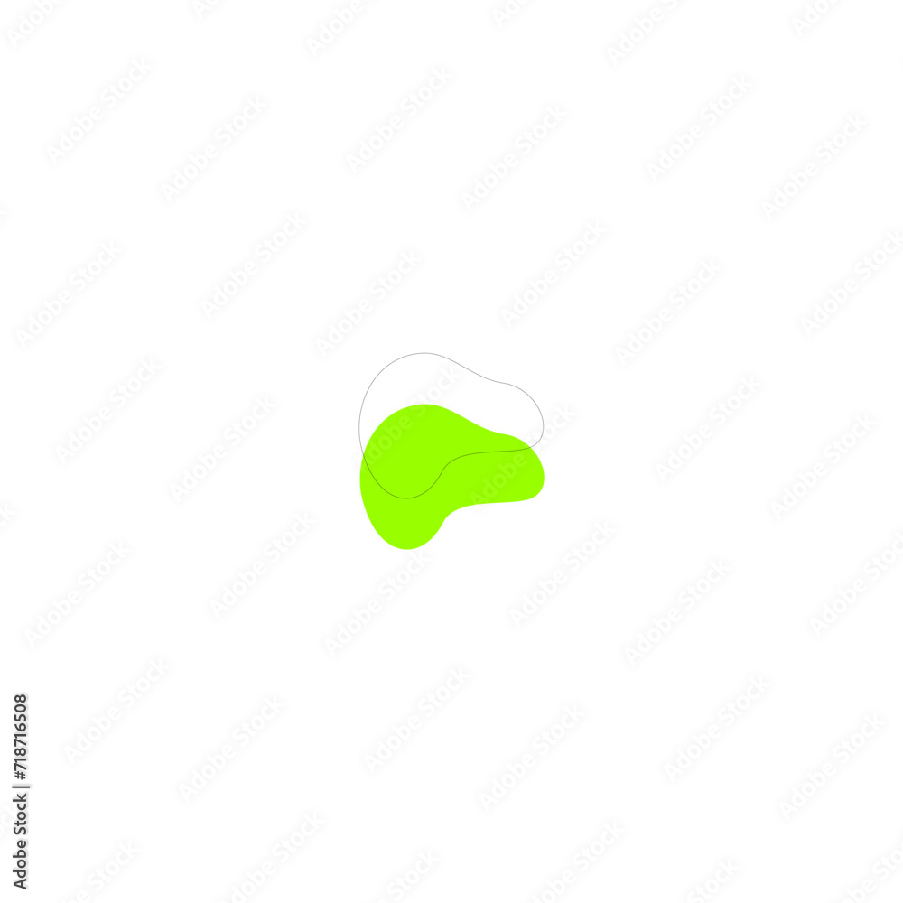 Obraz premium blob of green slime with shadow green