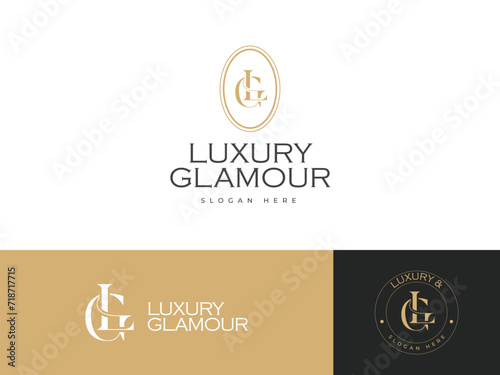 Abstract logo design concept for branding with initials letter