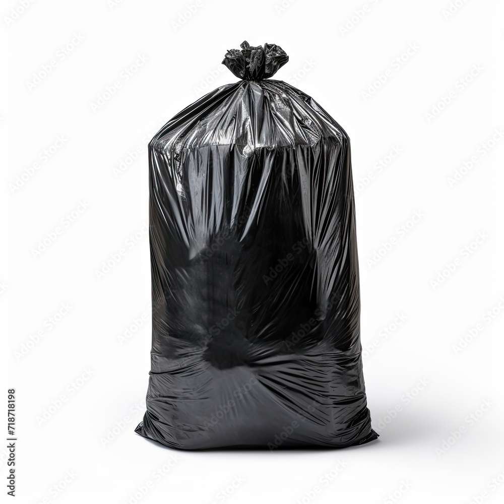 Photo of garbage bag rolled isolated on white background