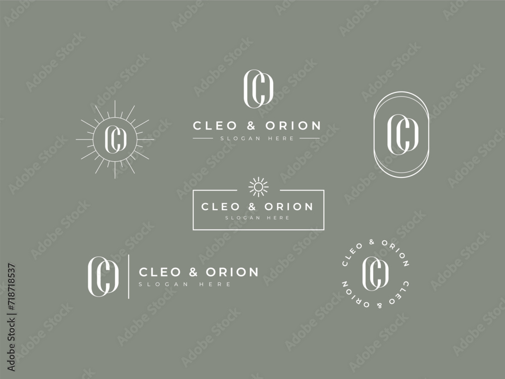 Professional lettermark logomark initials logo design
