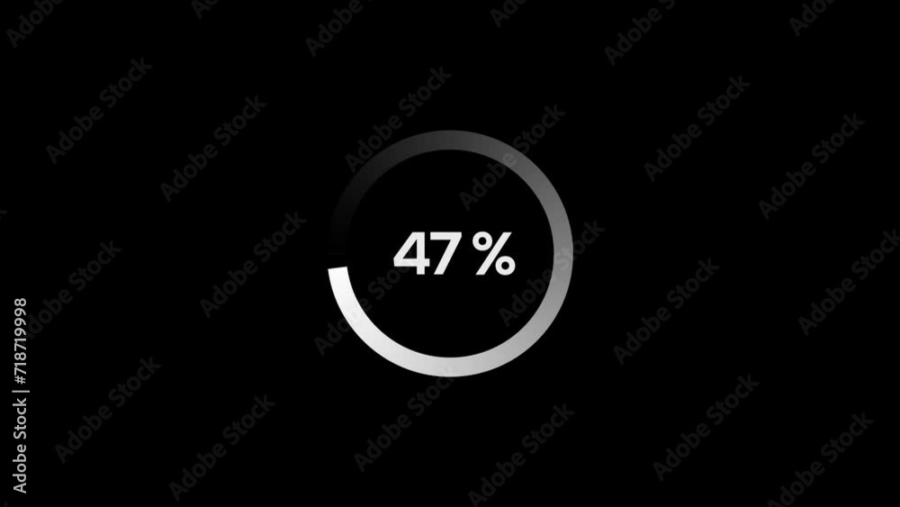 Gradient Overlay Animation of Futuristic Loading Circle Ring. Loading Transfer Download Animation 0-100% . black background Gradient Overlay Animation of Futuristic Loading Circle Ring. Loading Transfer Download Animation 0-100% . black background