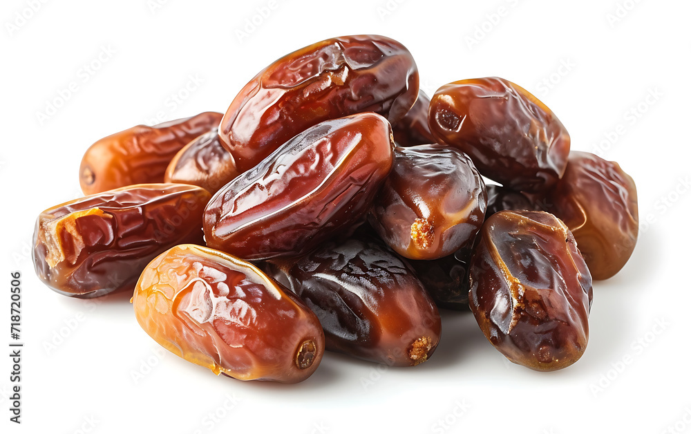 Dates fruit isolated on white background with clipping path and full depth of field Dates fruit isolated on white background with clipping path and full depth of field