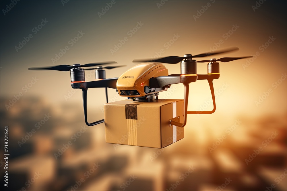 Dropshipping autonomous drone technology efficient parcel services. Aerial delivery, package shipping drones, last mile delivery phase, swift and reliable air shippment postal box freight logistics Dropshipping autonomous drone technology efficient parcel services. Aerial delivery, package shipping drones, last mile delivery phase, swift and reliable air shippment postal box freight logistics