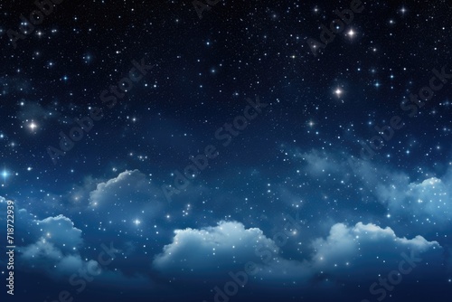 Night sky with clouds and stars.