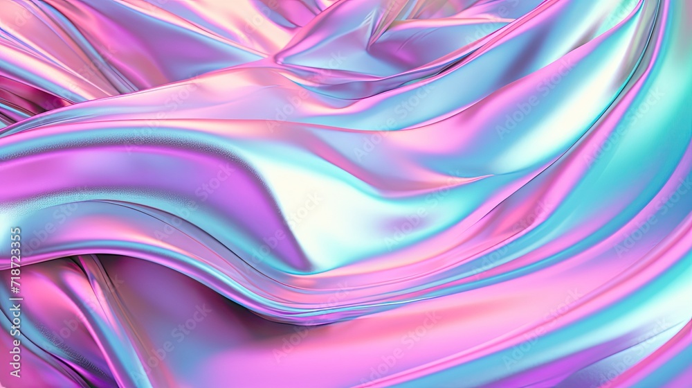 Pastel neon holographic background. Generative AI