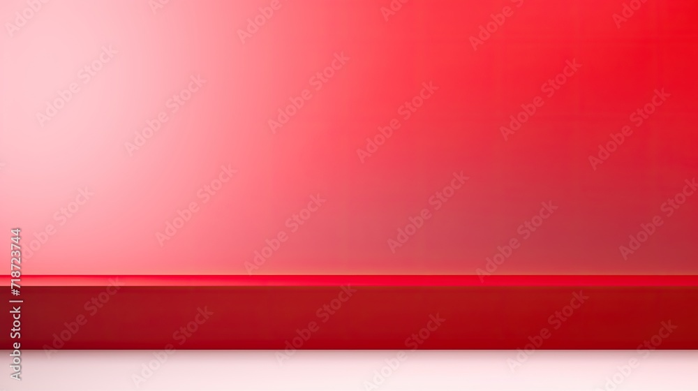 Obraz premium Red gradient studio background. Generative AI