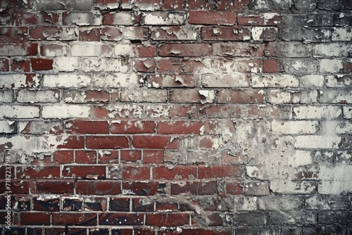 brick wall with white brick pattern