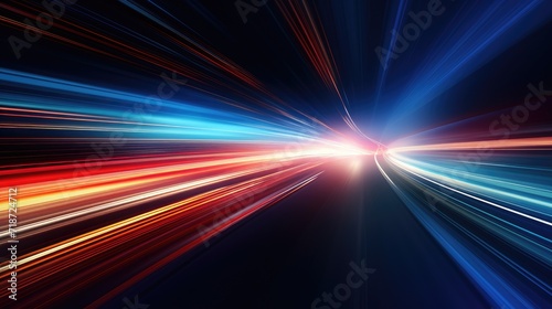 Speed Light Motion Blur. Generative AI