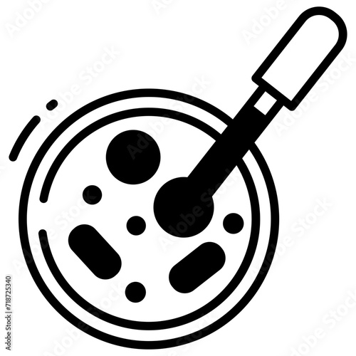 Microbiology glyph and line vector illustration