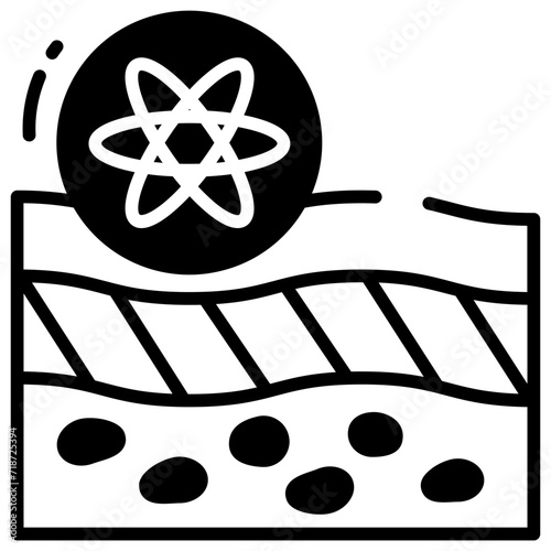Soil test glyph and line vector illustration