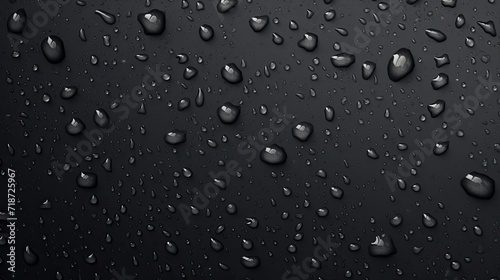 Water droplets on gray background. Generative AI