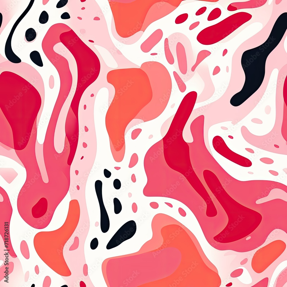 Pink and Black Abstract Pattern on White Background Pink and Black Abstract Pattern on White Background