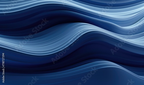 Abstract blue waves background. Generative AI.