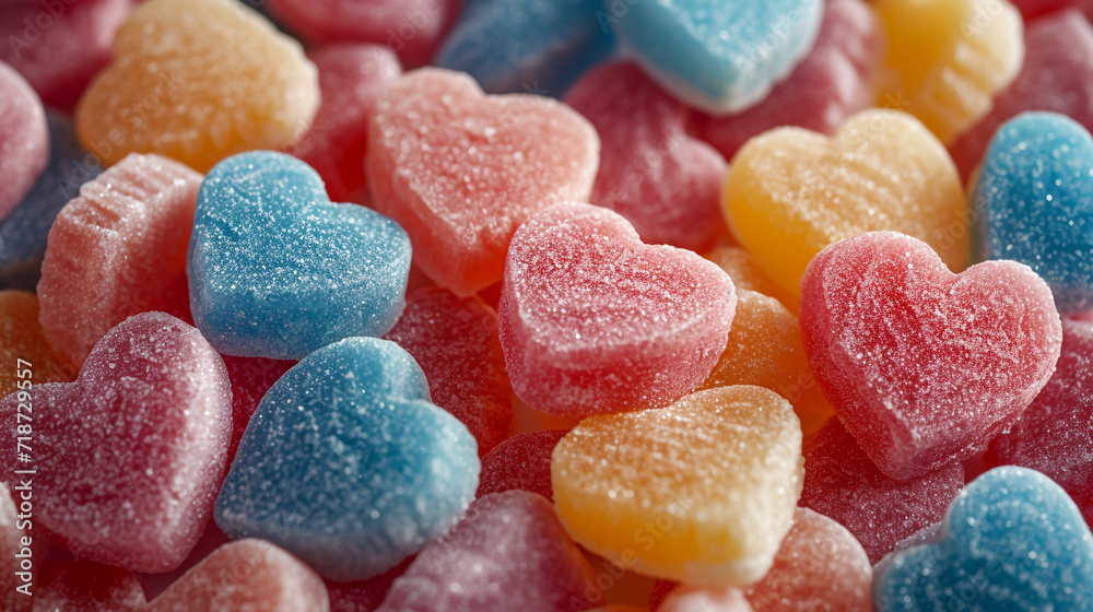 Pile of heart shape candy background concept. Close up image. Pile of heart shape candy background concept. Close up image.
