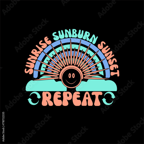 sunrise sunburn sunset repeat SVG