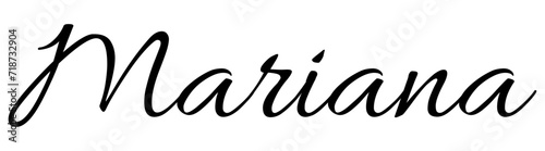 Mariana - black color - name - ideal for websites, emails, presentations, greetings, banners, cards, books, t-shirt, sweatshirt, prints, cricut, silhouette,	