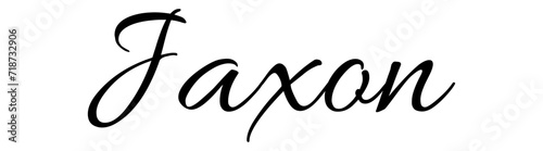 Jaxon - black color - name - ideal for websites, emails, presentations, greetings, banners, cards, books, t-shirt, sweatshirt, prints, cricut, silhouette,	 photo