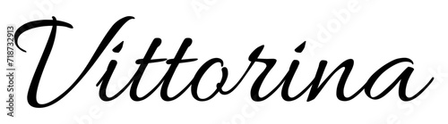 Vittorina - black color - name - ideal for websites, emails, presentations, greetings, banners, cards, books, t-shirt, sweatshirt, prints, cricut, silhouette,	 photo