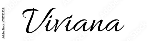 Viviana - black color - name - ideal for websites, emails, presentations, greetings, banners, cards, books, t-shirt, sweatshirt, prints, cricut, silhouette,	 photo