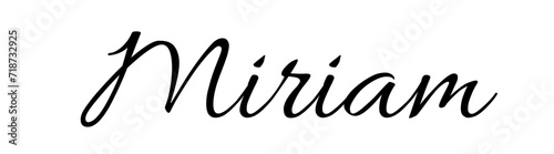 Miriam - black color - name - ideal for websites, emails, presentations, greetings, banners, cards, books, t-shirt, sweatshirt, prints, cricut, silhouette,	