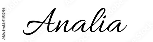 Analia - black color - name - ideal for websites, emails, presentations, greetings, banners, cards, books, t-shirt, sweatshirt, prints, cricut, silhouette,	