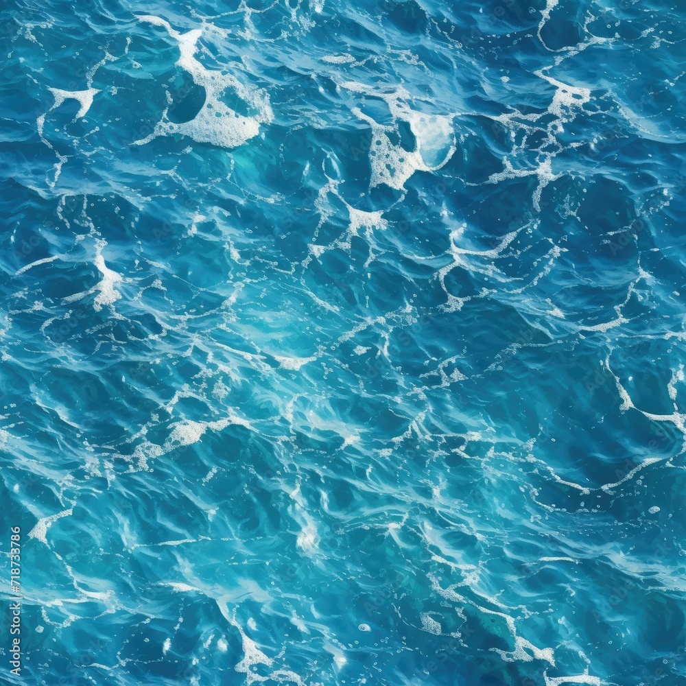Boat on Clear Blue Water Seamlessly Patterned Background Boat on Clear Blue Water Seamlessly Patterned Background