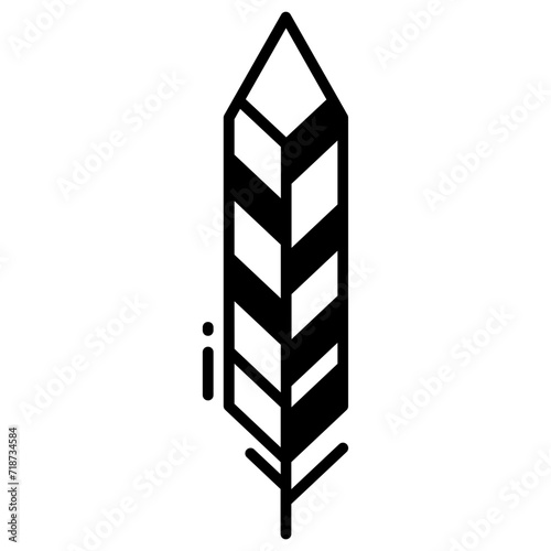 Parrot glyph and line vector illustration