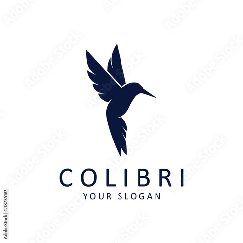 Beautiful Simple Bird Colibri Logo Design Vector. This logo is great for companies or businesses related to animals, and nature photographer