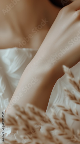 Wallpaper Mural Bracelet mockup on woman hand closeup. Fashion beauty jewelry wristband mockup on female wrist Torontodigital.ca