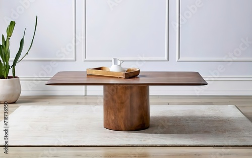 isolated coffee table on a white Clean background