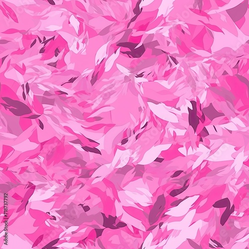 Pink Camo Background With Abundant Pink Leaves for Seamless Patterns