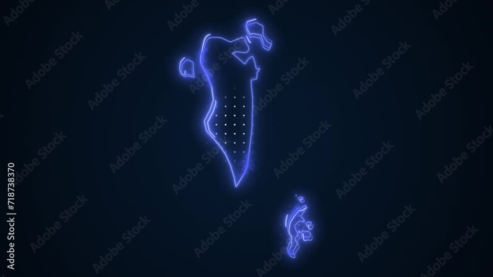 Neon Blue Bahrain Map Borders Outline Loop Background. Neon Blue Colored Bahrain Map Borders Outline Seamless Loop Dark Background. Bahrain Neon Map Borders Outline Neon Blue Bahrain Map Borders Outline Loop Background. Neon Blue Colored Bahrain Map Borders Outline Seamless Loop Dark Background. Bahrain Neon Map Borders Outline