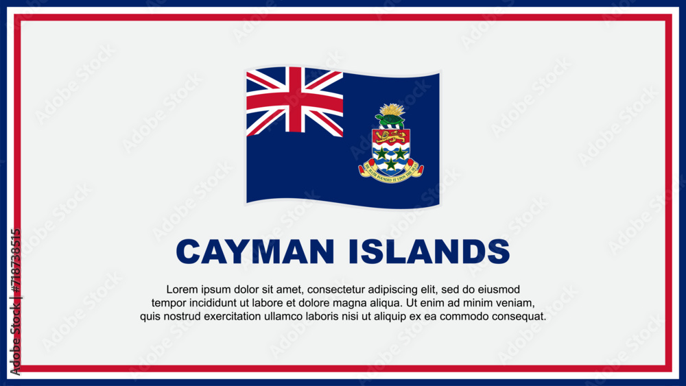 Cayman Islands Flag Abstract Background Design Template. Cayman Islands Independence Day Banner Social Media Vector Illustration. Cayman Islands Banner