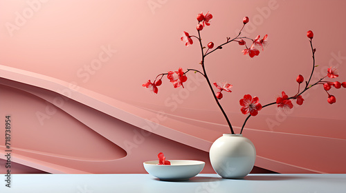 A minimalistic abstract background with a hint of spring and summer in the air