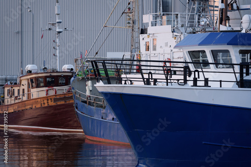 FISHING BOATS - Ships moored in a seaport