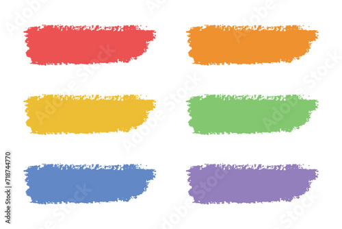 Vector paint brush stroke multiple colours
