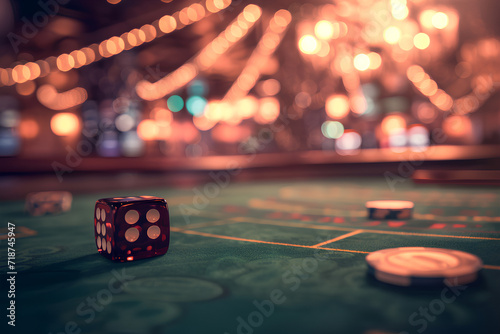 dice onto a casino table