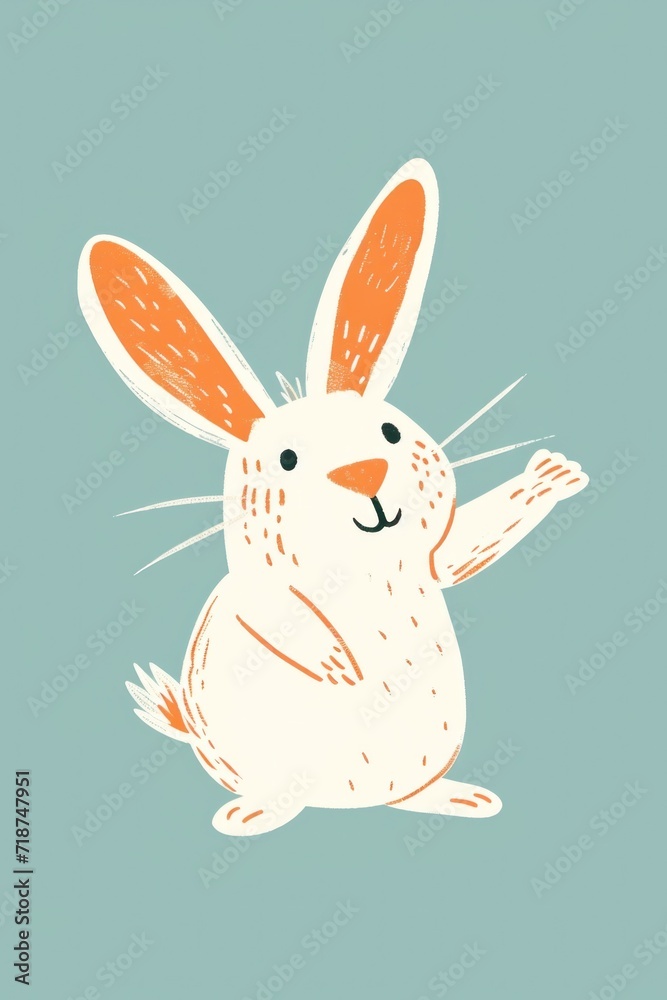 Charming rabbit with a playful expression. Charming rabbit with a playful expression.