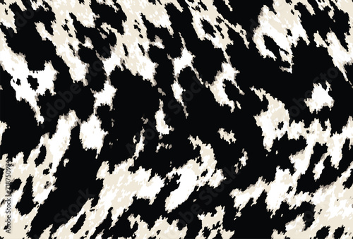 pattern cow leather natural print animal skin spots on a white background. Mammals Fur texture. Design elements leather. Camouflage predator. Vector illustration pattern floor rug interior design 