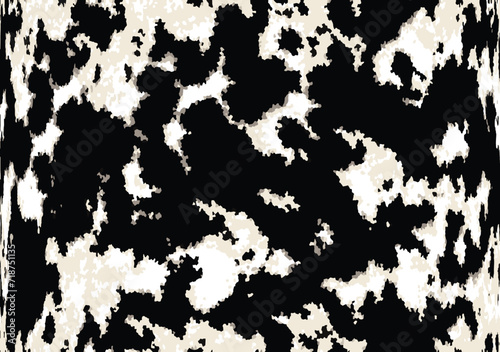 pattern cow leather natural print animal skin spots on a white background. Mammals Fur texture. Design elements leather. Camouflage predator. Vector illustration pattern floor rug interior design 
