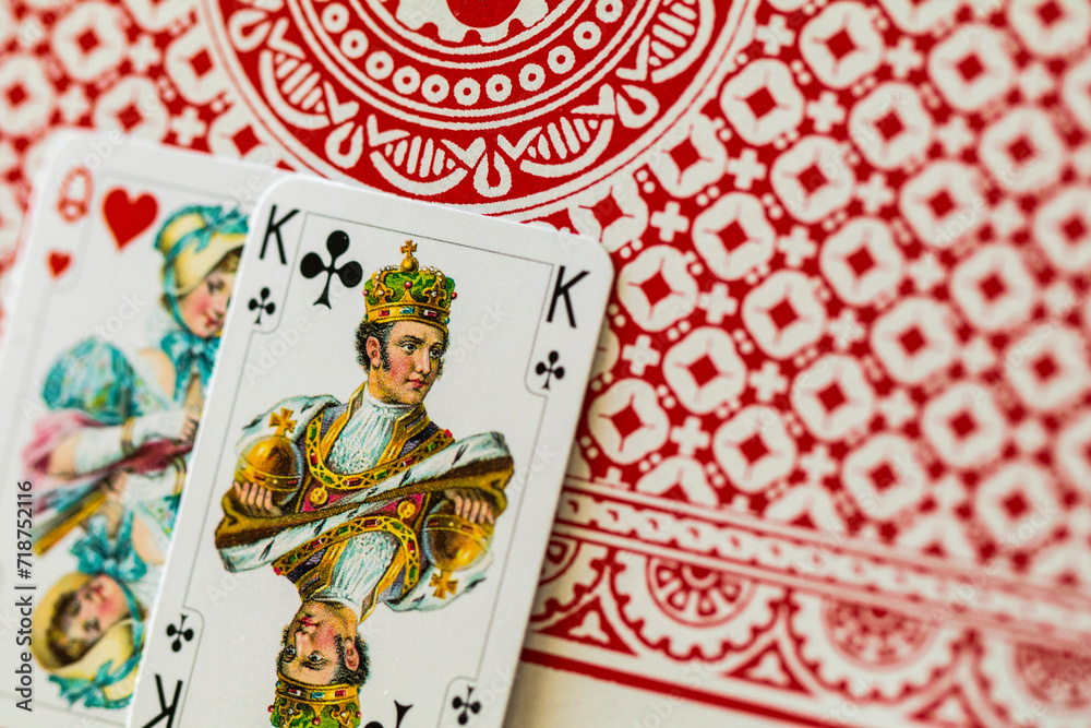 Obraz premium small playing cards on a big one