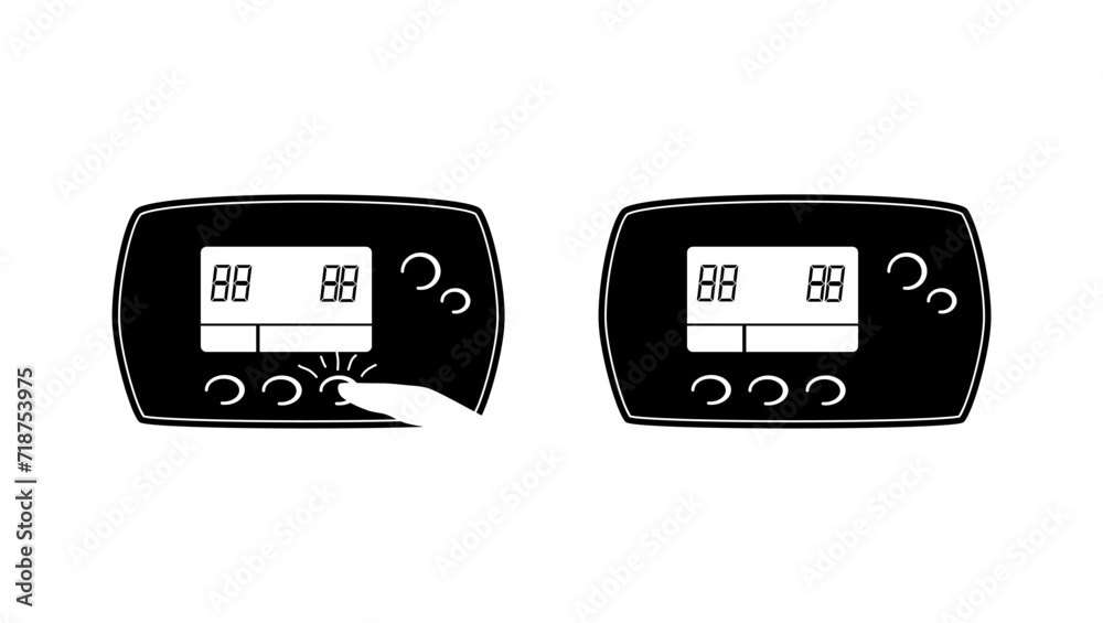 Fototapeta premium thermostat sign, black isolated silhouette