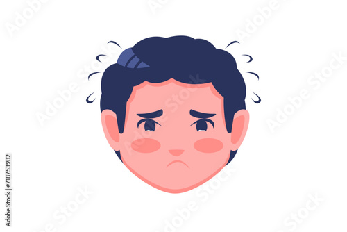 Cute Kids Expression Sticker Design