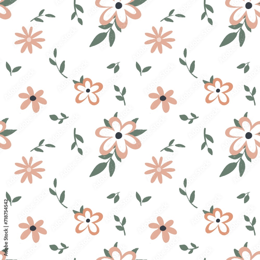 Seamless pattern design with Floral art. Digital paper, packaging design, fabric, scrapbook paper, nursery wallpaper, kids design and more. Seamless pattern design with Floral art. Digital paper, packaging design, fabric, scrapbook paper, nursery wallpaper, kids design and more.