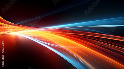 Line glowing motion blur illustration light background, energy neon light, effect bright line glowing motion blur