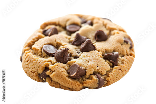 Chocolate Chip Cookie Isolated on Transparent Background