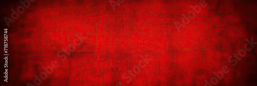 Red red textured grunge wall background .Festive glowing blurred texture. red halloween background banner. red vintage wall © Nice Seven