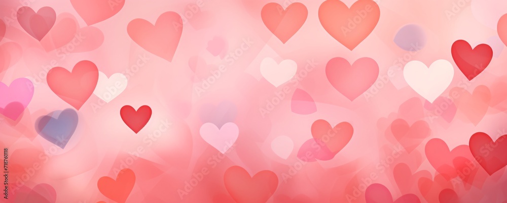 a pink background with many pink hearts